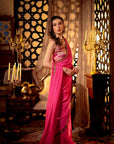 Luminous pink saree