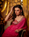 Luminous pink saree