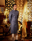 Deep Blue sherwani with Kula