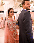 Peach Pink Bridal Peshwas