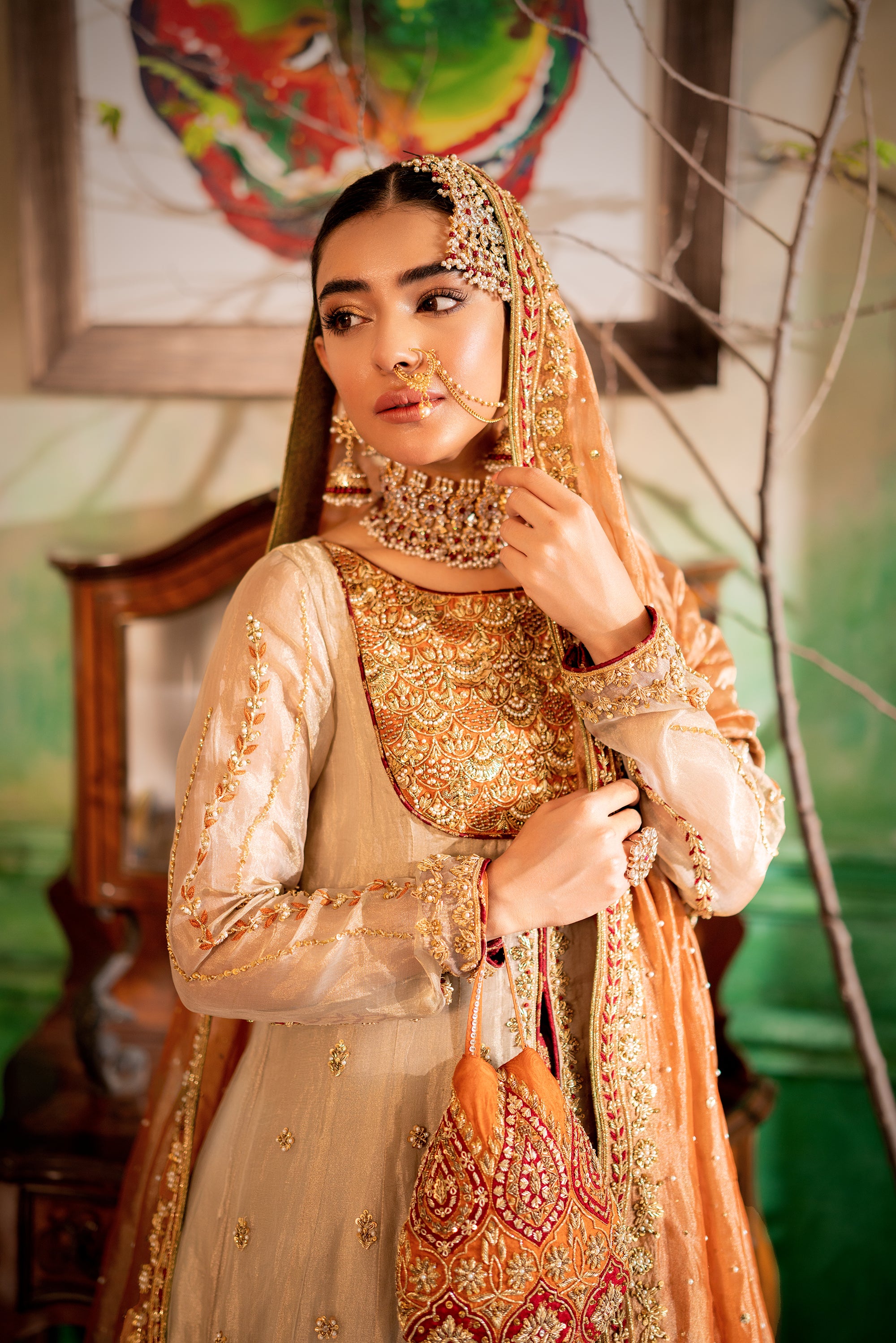 Rust and Maroon Engagement/Nikkah Dress | Elegant Kalidar with Dabka Zardozi Talha Batla Rust and Maroon Engagement/Nikkah Dress | Elegant Kalidar with Dabka Zardozi Talha Batla