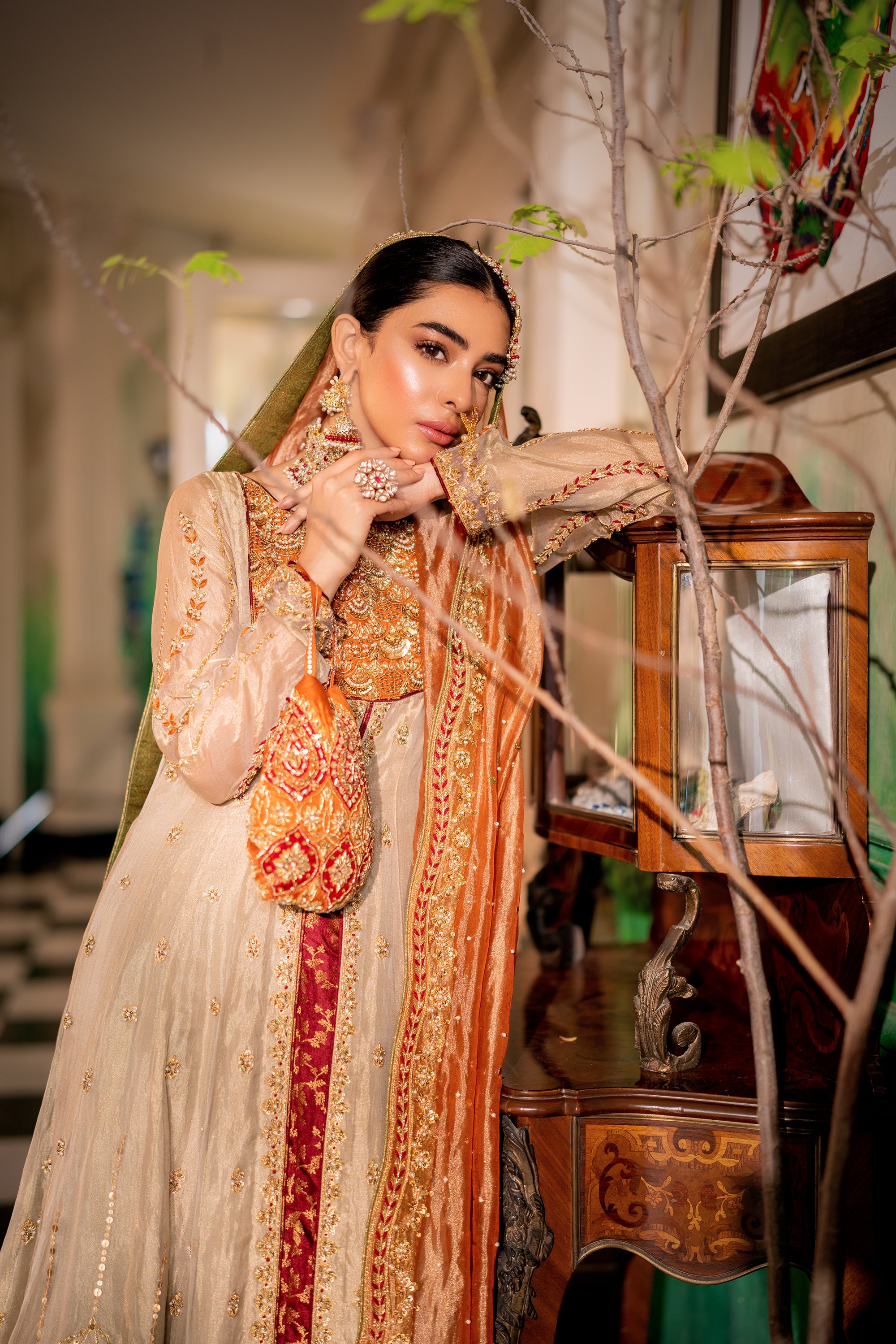 Rust and Maroon Engagement/Nikkah Dress | Elegant Kalidar with Dabka Zardozi Talha Batla Rust and Maroon Engagement/Nikkah Dress | Elegant Kalidar with Dabka Zardozi Talha Batla