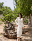 White chikankari outfit