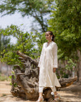 White chikankari outfit