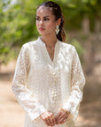 White chikankari outfit