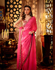 Luminous pink saree
