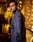 Deep Blue sherwani with Kula