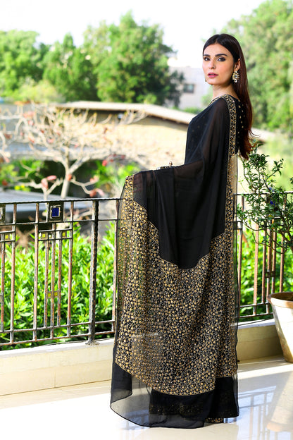 Puro Seda - Black Saree