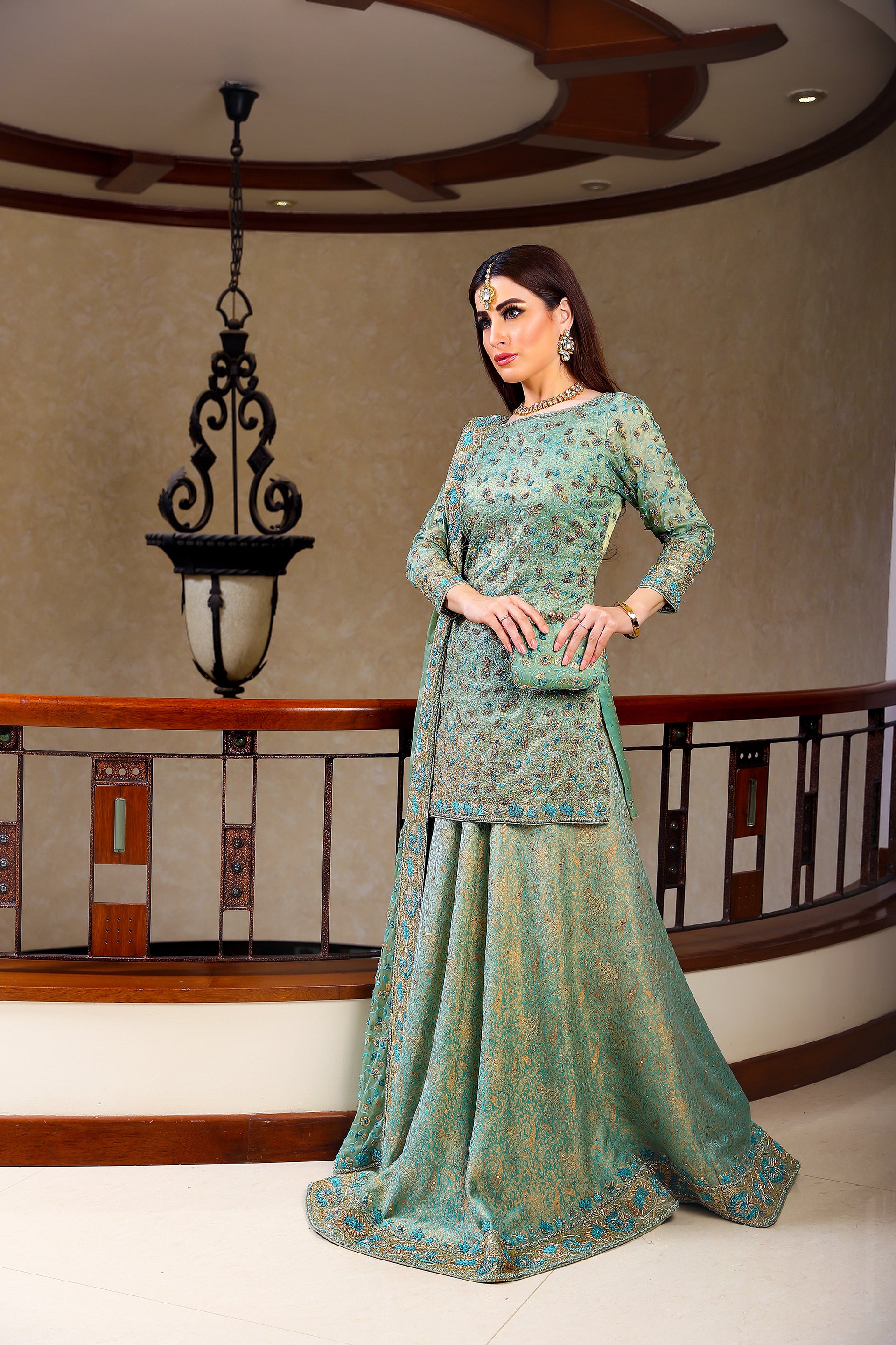jamawar dress design A timeless three-piece jamawar set designed for those who adore effortless elegance. Crafted in luxurious pure atlas fabric, the shirt features delicate embellishment along the neckline for a graceful, refined look. It's