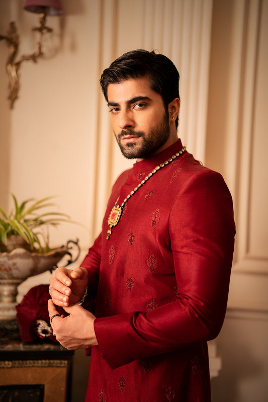 Regal Maroon Sherwani