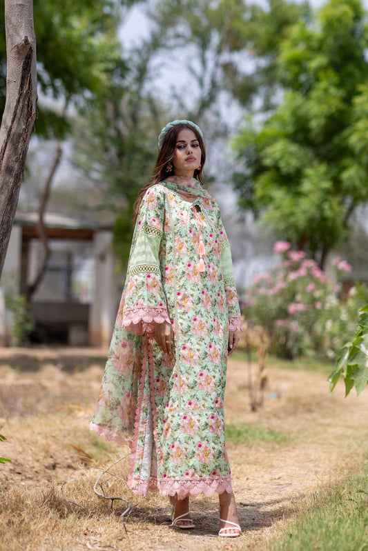 Mint green printed outfit