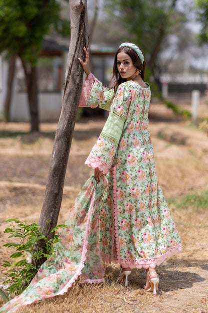 Mint green printed outfit