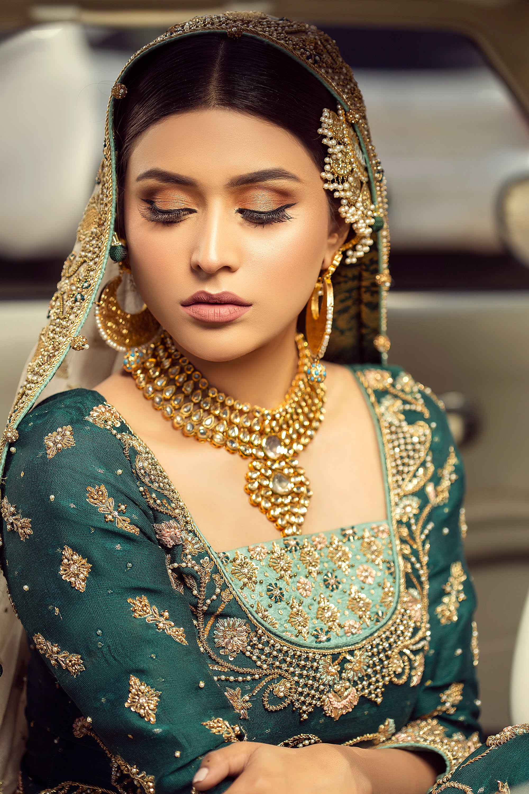 Teal Green Bridal Traditional Meets Modern with Dabka, Resham & Zardozi Work Talha Batla Teal Green Bridal Traditional Meets Modern with Dabka, Resham & Zardozi Work Talha Batla
