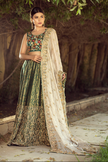 Teal green lehenga choli