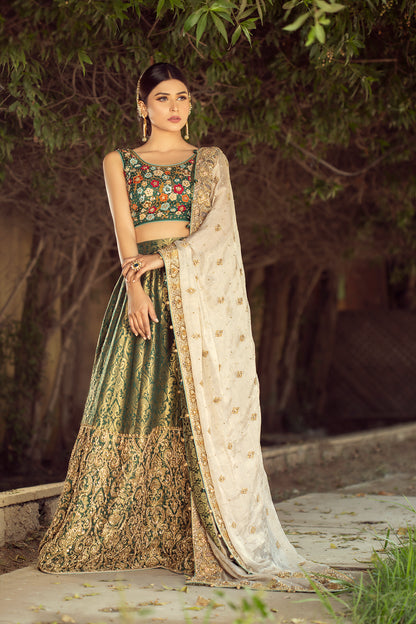 Teal green lehenga choli