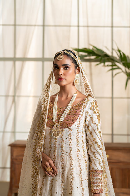 Noorie - White Bridal Kalidaar