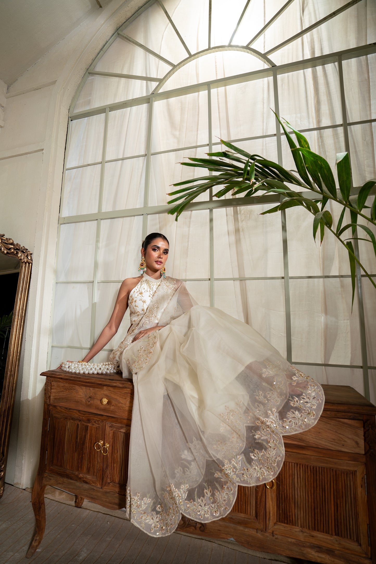 Noorie - White Organza Saree