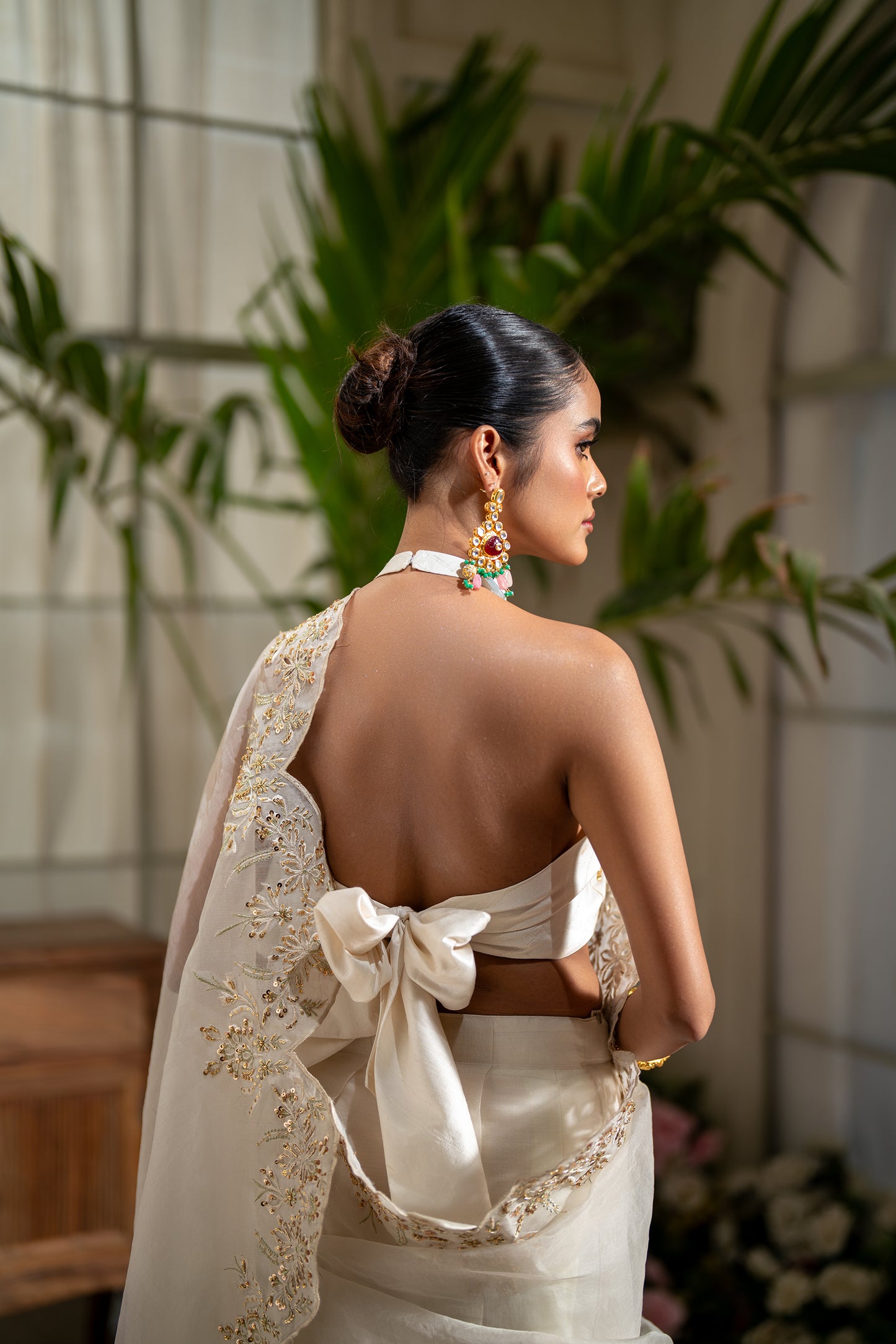 Noorie - White Organza Saree