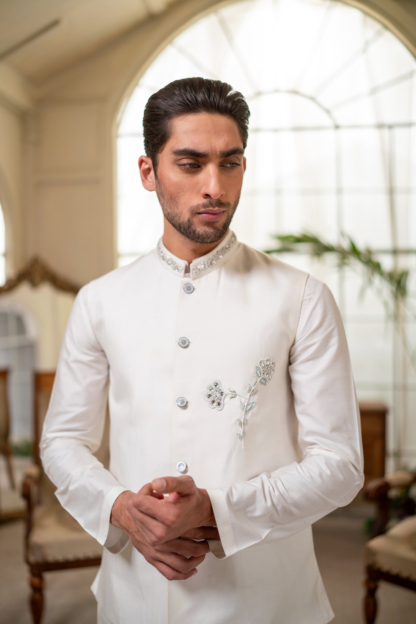 Noorie - White Waist Coat