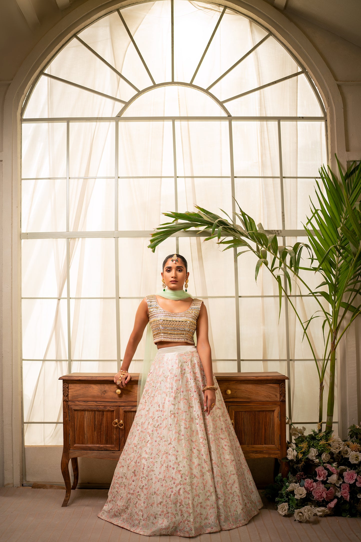 Noorie - Ivory lehnga choli