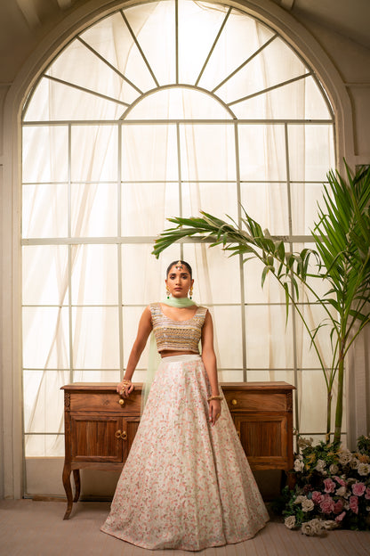 Noorie - Ivory lehnga choli