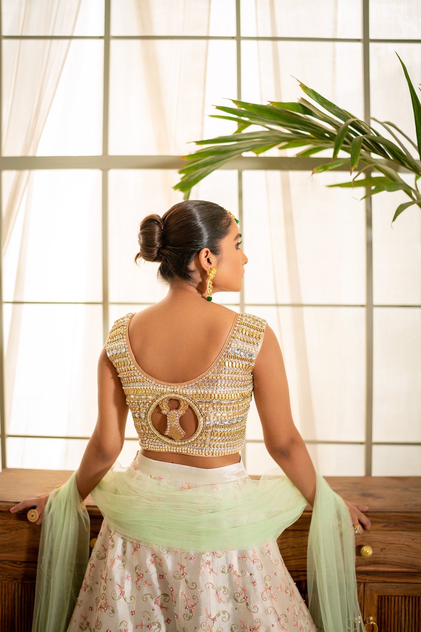 Noorie - Ivory lehnga choli