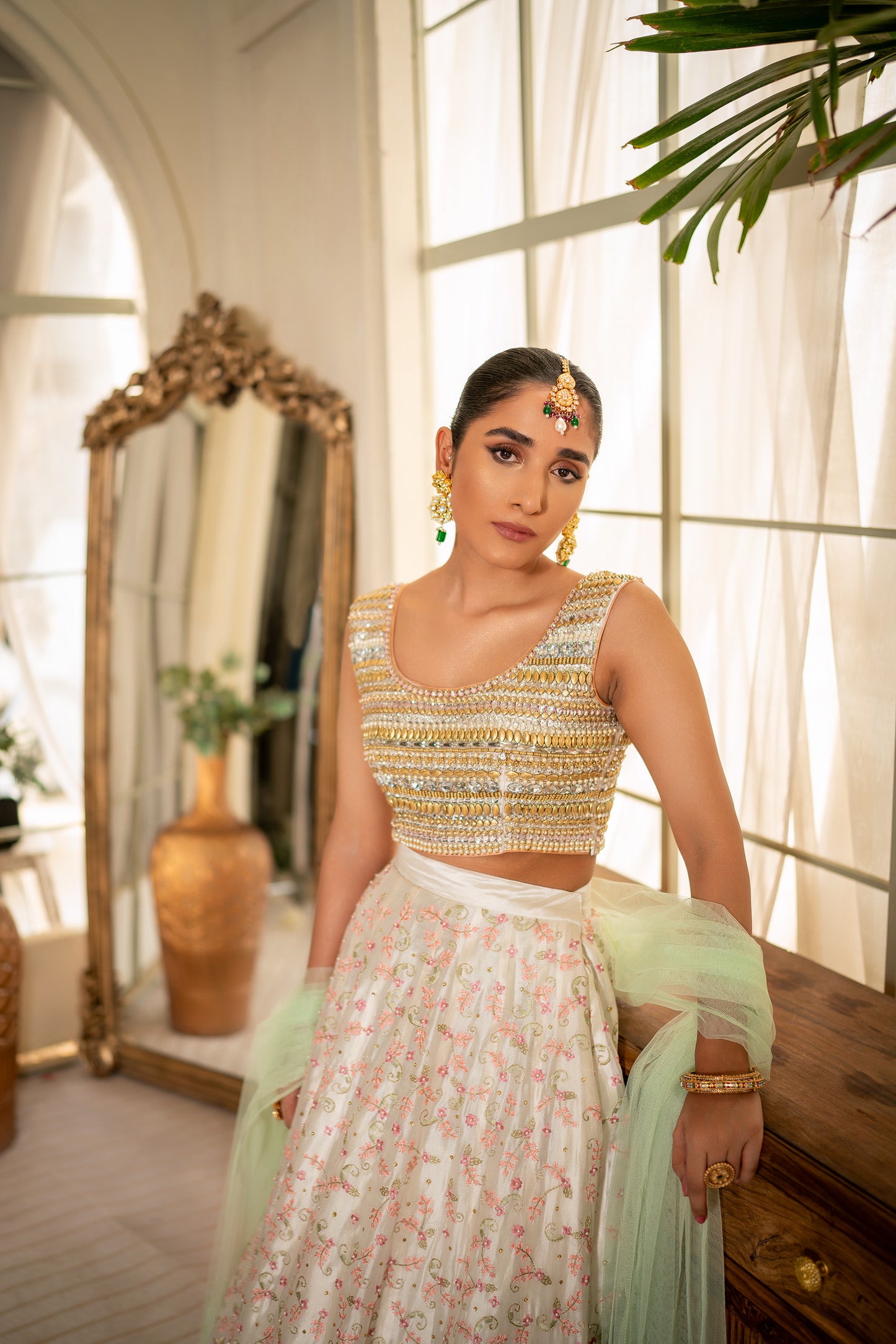 Noorie - Ivory lehnga choli